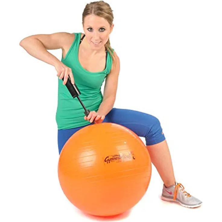 Pezzi Original Gymnastik Ball 53cm Plus Pumpe Sitz Therapie Pilates orange
