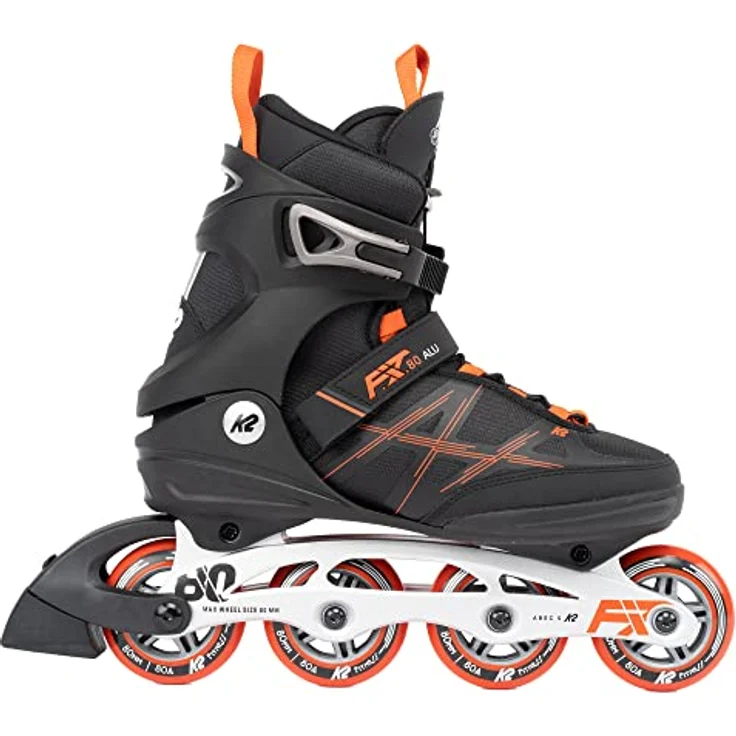 K2 F.I.T. 80 Alu, Inline Skates für Einsteiger, stabile Aluminium-Schiene, Schuhgröße 44 – Bild 2