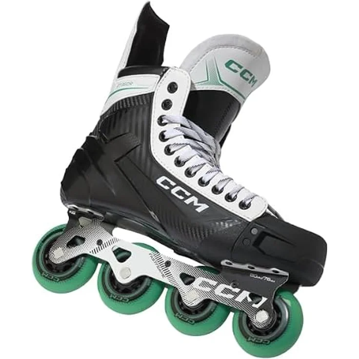 CCM Rhft850 Hockey Inline-Skates, leichte einteilige Stiefelkonstruktion, 80 mm Räder, ABEC 9 Lager, Größe EU 40 1/2 für Kinder – Bild 2