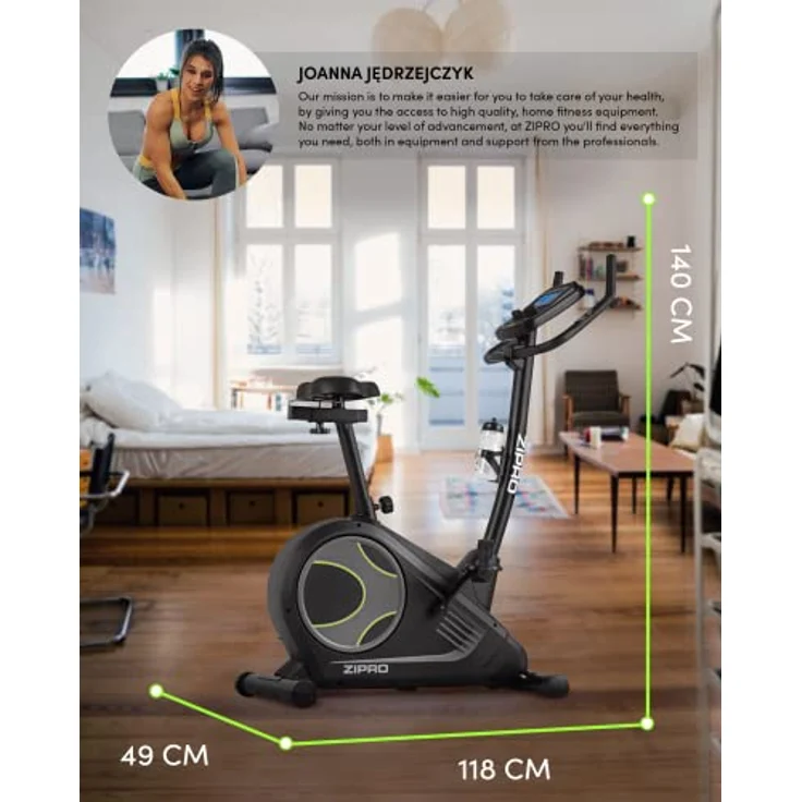 Zipro Heimtrainer Fahrrad Flame, Ergometer Fitnessbikes, Magnetisches Fahrradtrainer, Ergometer Fahrrad bis 150kg, Indoor Bike, Trainingsfahrrad für zuhause, Fahrradergometer Kabelgebunden – Bild 2