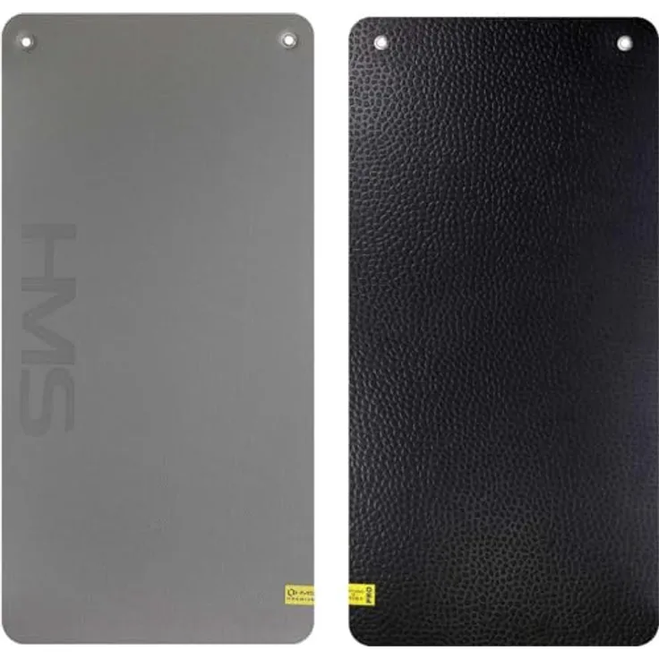 HMS Premium Fitnessmatte 120x60x2cm Trainingsmatte Sportmatte Yogamatte Pilatesmatte, extra dick, hochwertiges Material mit praktischen Ösen