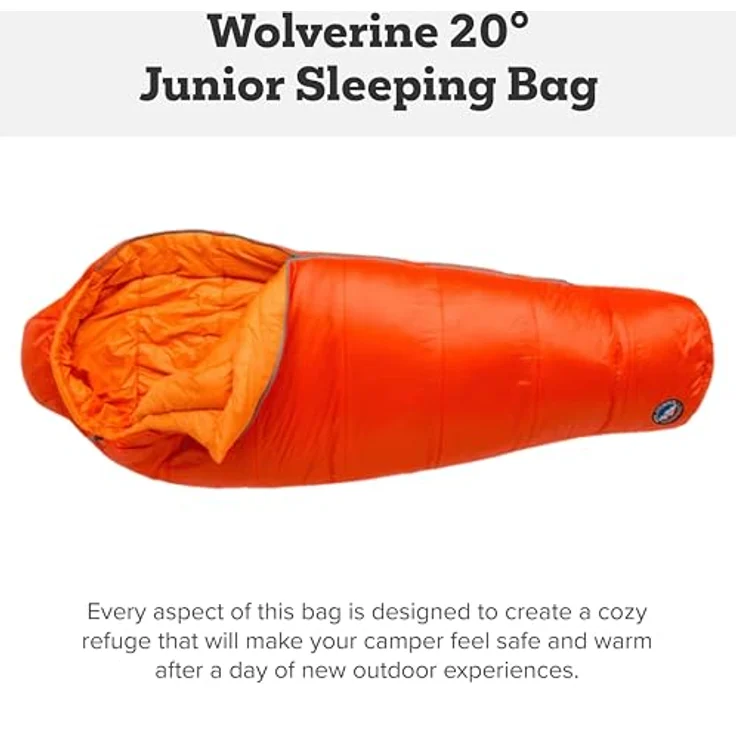Big Agnes Wolverine 20, Kinder Schlafsack mit Kunstfaserfüllung, wasserabweisend, optimierte Form für besseren Schlafkomfort – Bild 2