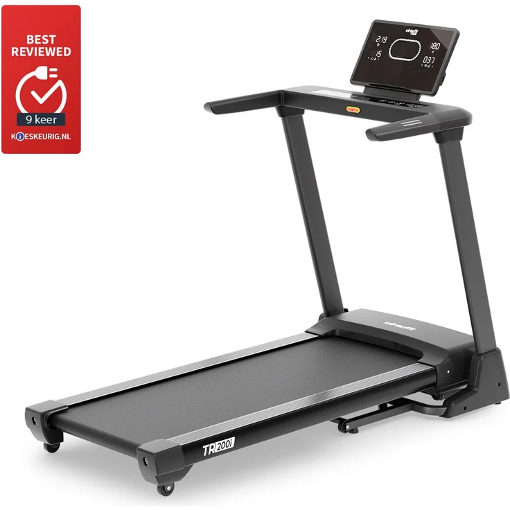 VirtuFit TR200i Laufband, 36 Programme, 18 km/h, Neigung bis 15%, 2,5 PS Motor, 140 x 50 cm Lauffläche, Herzfrequenzmessung, kompatibel mit Fitnessanwendungen