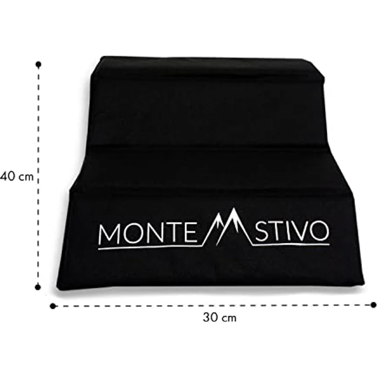 Monte Stivo Expedition, Isoliertes Sitzkissen 30 x 40 cm, 4-Fach faltbar für Kinder und Erwachsene, ideal zum Wandern, Schwarz – Bild 4