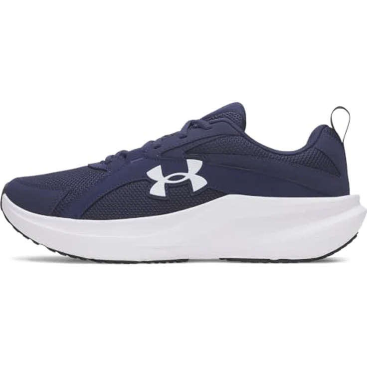 Under Armour Herren Charged Assert 11 Laufschuhe, Atmungsaktives Obermaterial, Gepolsterte Einlegesohle, Charged+ Dämpfung, Robuste Gummiaußensohle, Blau, Schuhgröße 47 EU – Bild 1