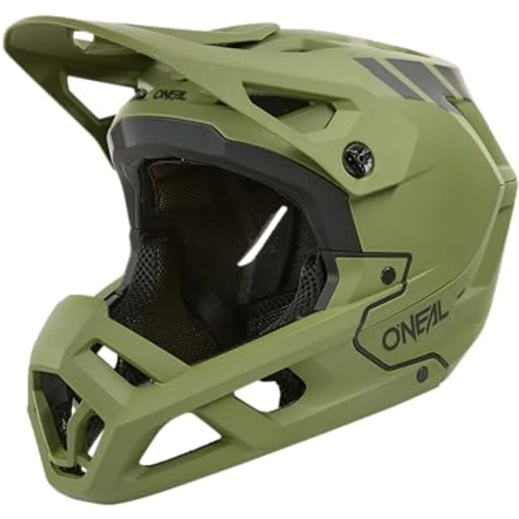 O'Neal L1 Helm Cret, Inmold-Enduro-Schale, belüftet, matte Oberfläche, Olive/Black, Größe S – Bild 1