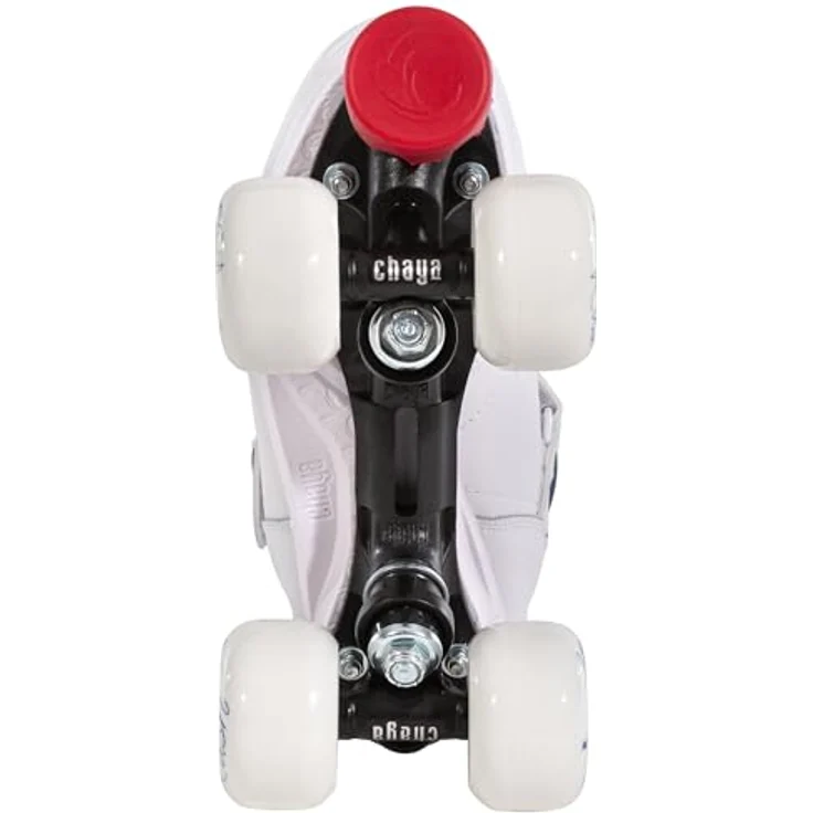 Powerslide Chaya Jump 2.0 Damen Rollschuhe, Old-School-Stil, Weiß und Blau, 59 mm Räder, ABEC-7 Lager – Bild 4