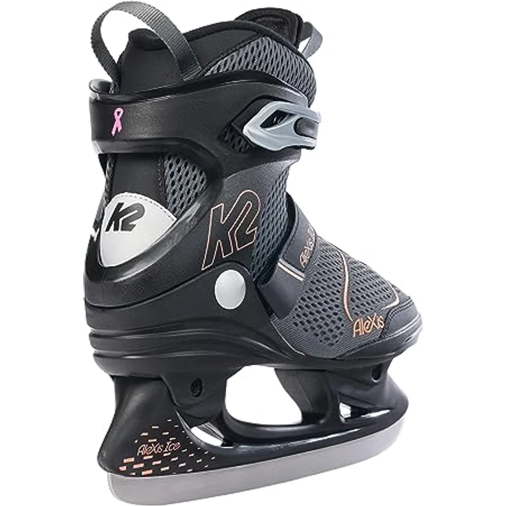 K2 Skates Damen Schlittschuhe Alexis ICEPro, SoftBoot Technologie, Stability Plus Cuff, Edelstahlkufen, Thinsulate, wasserabweisend, Black - Anthracite - Coral – Bild 3