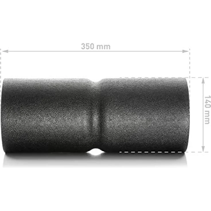 BODYMATE Faszienrolle CARE Mittel-Hart, Wirbelsäulen-Entlastung mit umlaufender Rille, E-Book inklusive, Schwarz, 35x14cm – Bild 5
