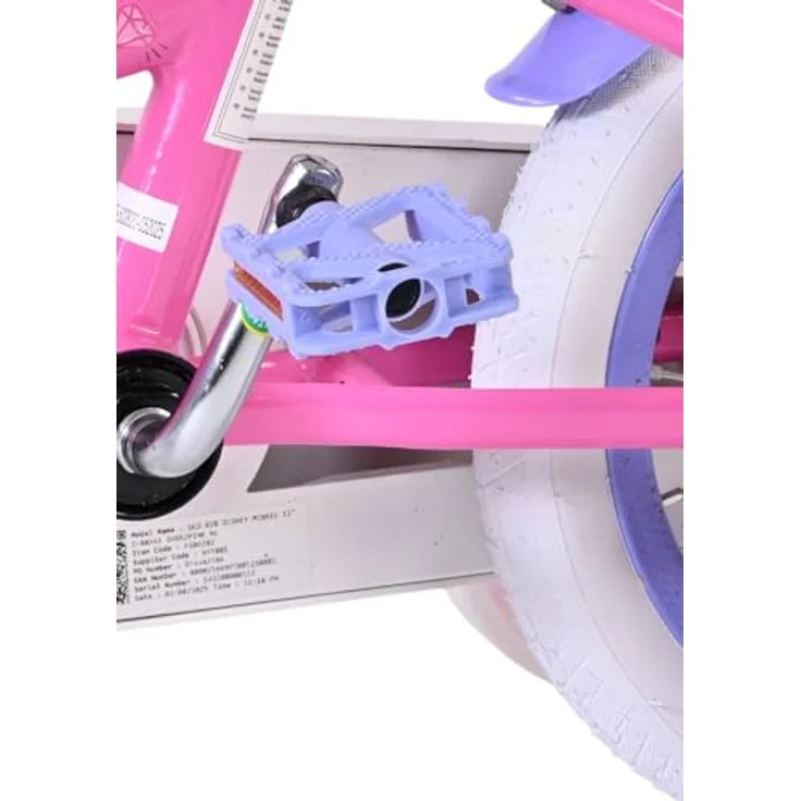 Volare Kinderfahrrad Minnie, 12 Zoll, rosa, mit Handbremse, Rücktrittbremse und abnehmbaren Stützrädern, für Mädchen – Bild 16