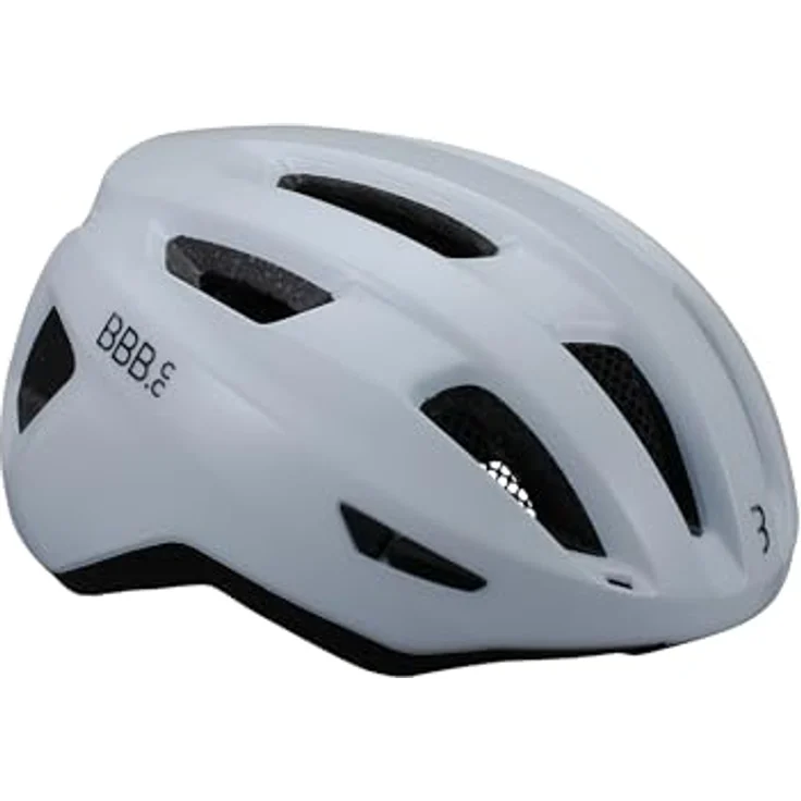 BBB Cycling Condor 2.0, Velohelm (58 - 62 cm) mit In-Mold-Schale, 18 Belüftungsöffnungen, abnehmbarem Visier und Omicron-Passformsystem, glanzweiss – Bild 1