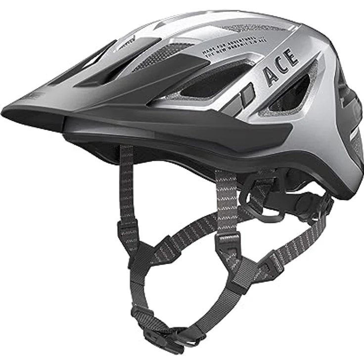Abus Urban-I 3.0 ACE, Velohelm (56 - 61 cm) mit TriVider Gurtsystem, großer Schirm und USB wiederaufladbarem LED-Rücklicht – Bild 5