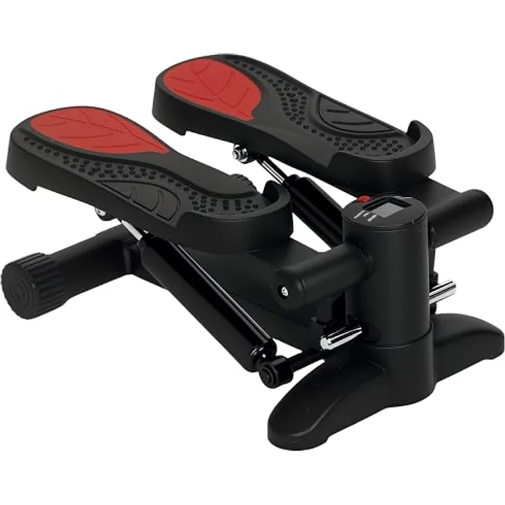 SPORTNOW Mini-Stepper für Zuhause mit LCD-Display, bis 100 kg, für Beintraining, Schwarz