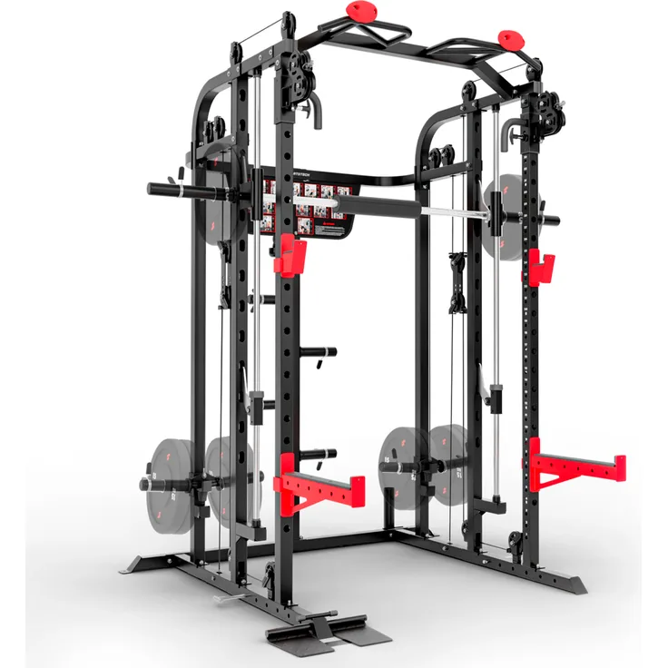 Sportstech SXM150 Smith Machine für Zuhause, Kraftstation mit über 100 Übungsvarianten