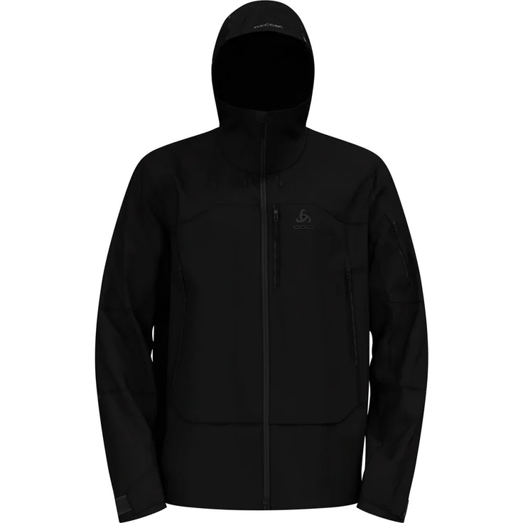 Odlo X-alp 3L Hardshell-Jacke, wasserdicht und atmungsaktiv mit 20.000 mm Wassersäule, schwarz, Größe M