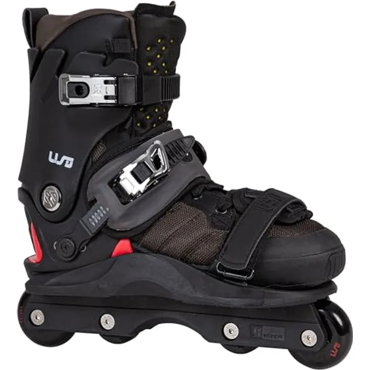 Usd Inline Skates Shadow Team 60, anpassbares Befestigungssystem mit Aluminiumplatte und Eclipse Cross-Innenfutter, Größe 45