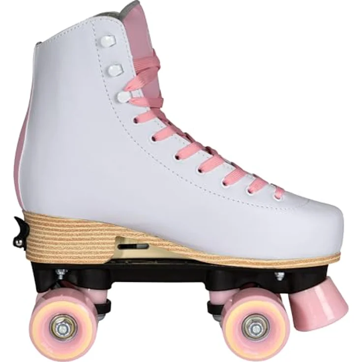 Playlife Classic Pale Rose, Rollschuhe für Mädchen, verstellbar Größe 32, Rosa mit gepolstertem Liner und PU-Rädern – Bild 6