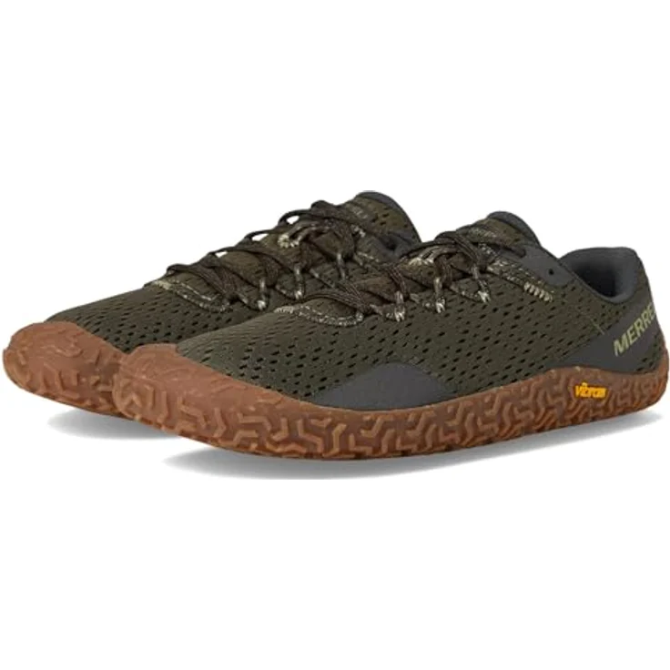 Merrell Vapor Glove 6, Herren Wanderschuhe, atmungsaktives Obermaterial aus 100 % recyceltem Mesh, Vibram EcoStep-Aussensohle, vegan-freundlich, Grün, Größe 41 – Bild 2