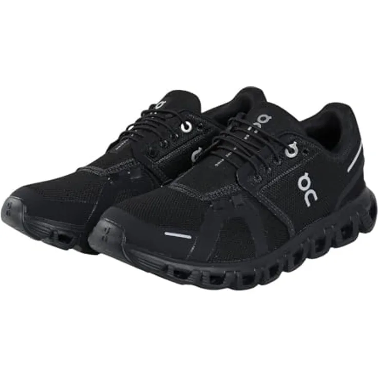 ON Running Cloud 6 - Damen Laufschuhe, Schwarz, atmungsaktives Mesh, CloudTec®-Dämpfung, EU 36.5 US 5.5