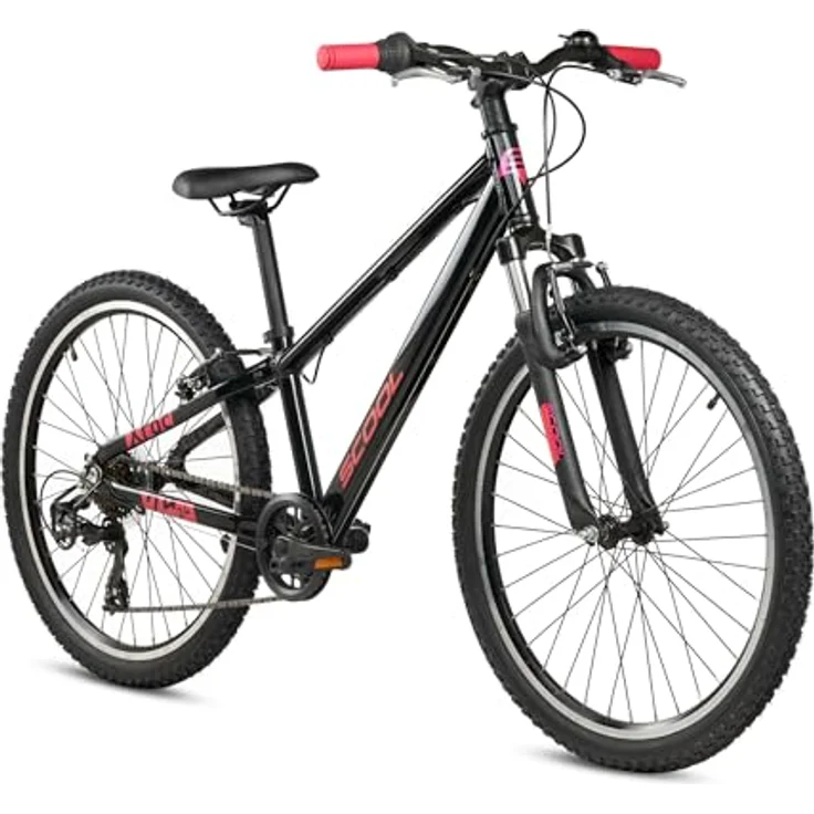 S’COOL Xroc pro Mountainbike, 20/24/26 Zoll, 7-Gang Kettenschaltung, Alu-Hardtail für Kinder 6–12 J., Farbe: Neon Green/Ocean (Oxid/Pink) – Bild 2