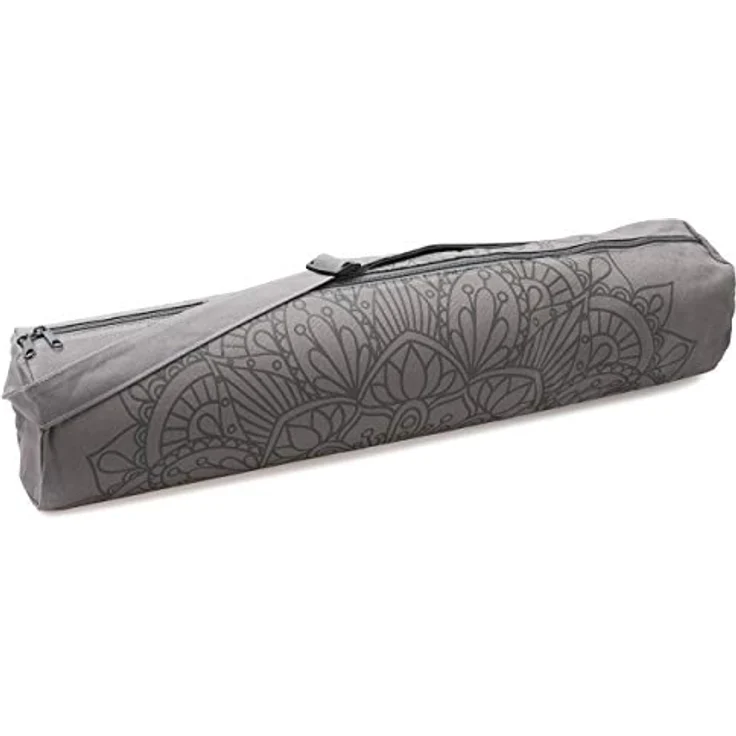 Yogistar Yogatasche Basic Art Lotus Mandala, langlebige Yoga Tasche aus Baumwolle, grau – Bild 1