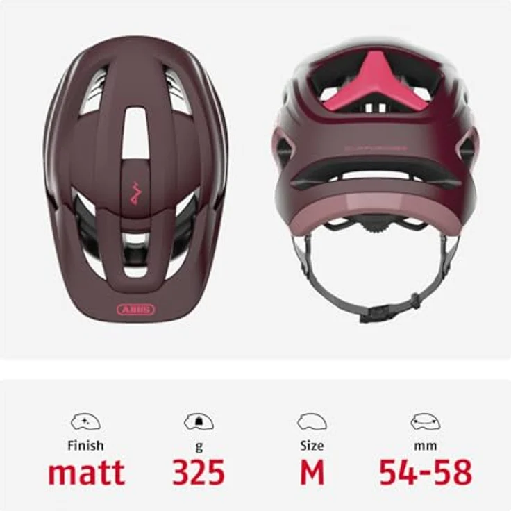Abus CliffHanger, Velohelm für anspruchsvolle Trails, 54-58 cm, leicht und gut belüftet mit verstellbarem TriVider-Gurtbandverteiler – Bild 3