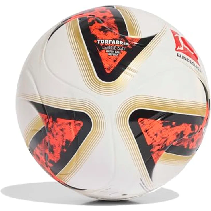 adidas Unisex Kinder Bundesliga 26/27 Torfabrik League J350 Freizeitmap, 100% Naturkautschuk, Weiß/Schwarz/Solarrot, Größe 4 – Bild 2