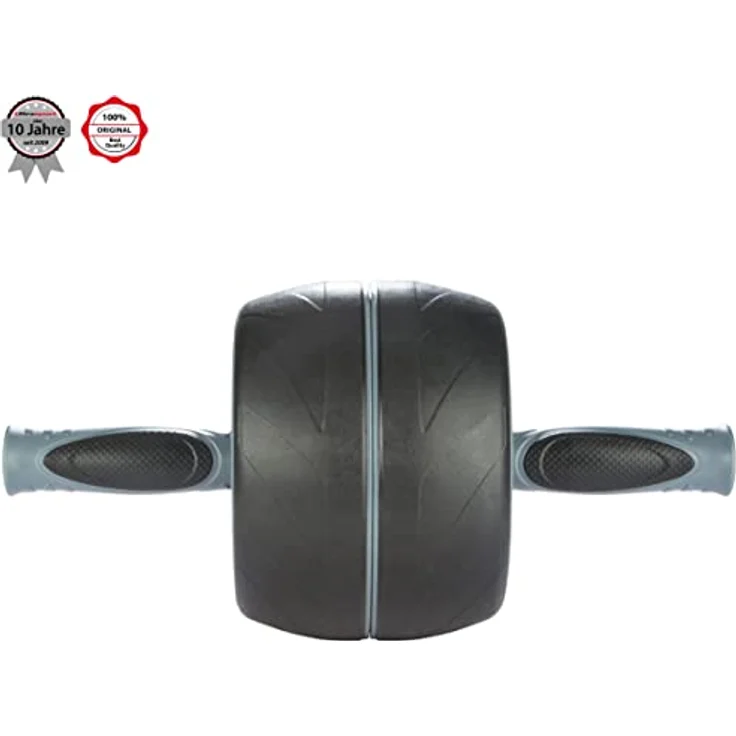Ultrasport Premium Bauchtrainer AB, Bauchmuskeltrainer für Zuhause, zum Trainieren von Bauchmuskeln, Rücken & Schultern, Oberkörper-Roller mit gummierten Handgriffen, praktisches Sportgerät, schwarz – Bild 2