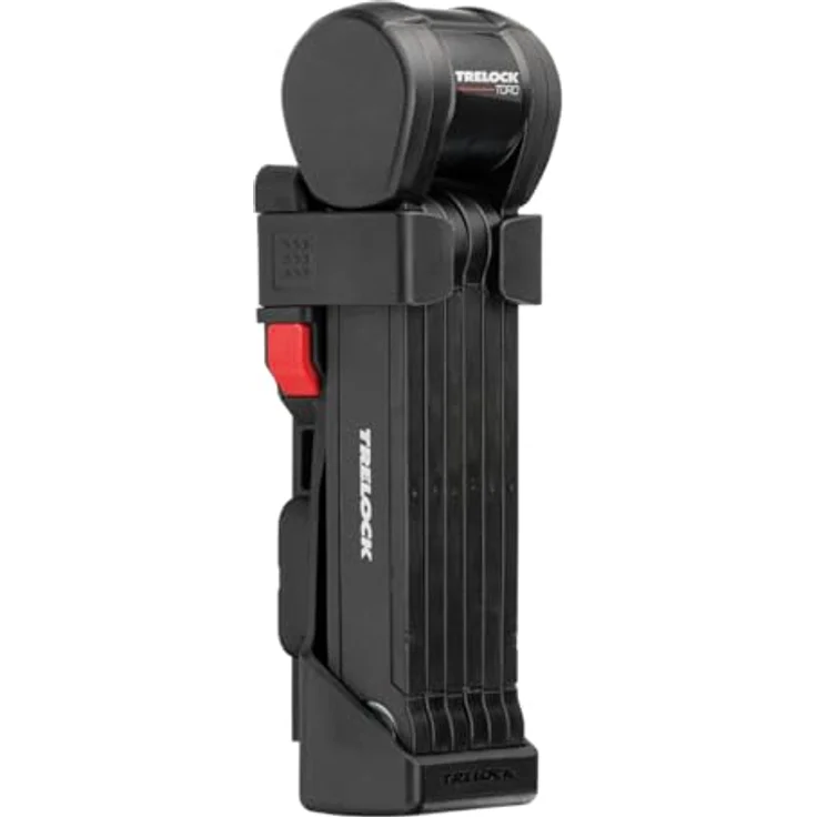 TRELOCK FS 580/90 TORO Faltschloss, 90 cm, Sicherheitsstufe 15, inkl. X-Press Halter mit Fach für Tracking Tag, Schwarz – Bild 2