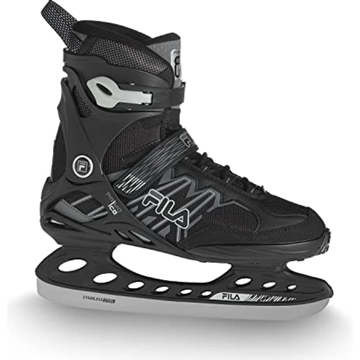 FILA SKATES Primo Ice, Inline Skate für Herren in Black/Grey, Größe 41 mit Edelstahlkufen und hohem Komfort – Bild 1