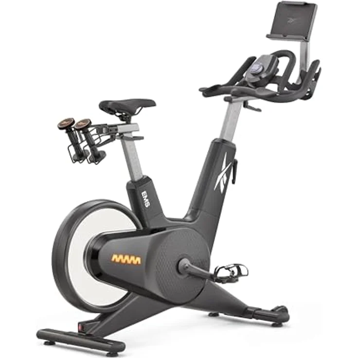 Reebok Z-Tech Sprint Bike, Ergometer mit 13 kg Schwungrad und 50 Widerstandsstufen, kompatibel mit Trainings-Apps und 12 Fitnessprogrammen – Bild 1