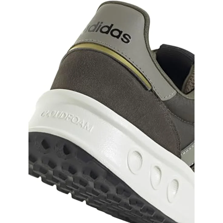 adidas Run 84 Herren Sneaker, Laufschuhe mit Cloudfoam Dämpfung und Leder-Overlays, grau – Bild 8