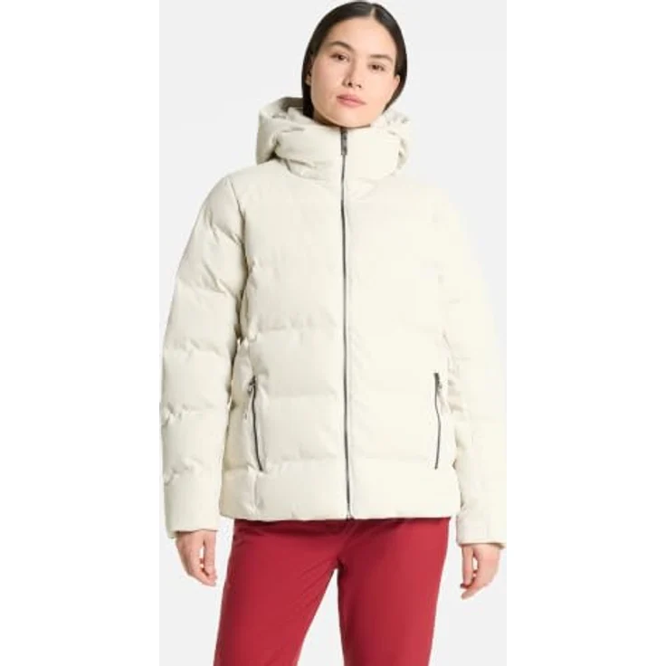 Ziener Skiwear Damen Ski Jacke TRAVA-Z, wasserdichte MicroDown Jacke mit hohem Kragen, cream kord, Größe 38 – Bild 3