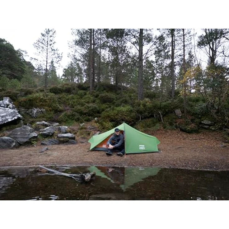 Vango Nevis 200, Tunnelzelt für 2 Personen, wasserdicht, grün, leicht und schnell aufzubauen – Bild 4