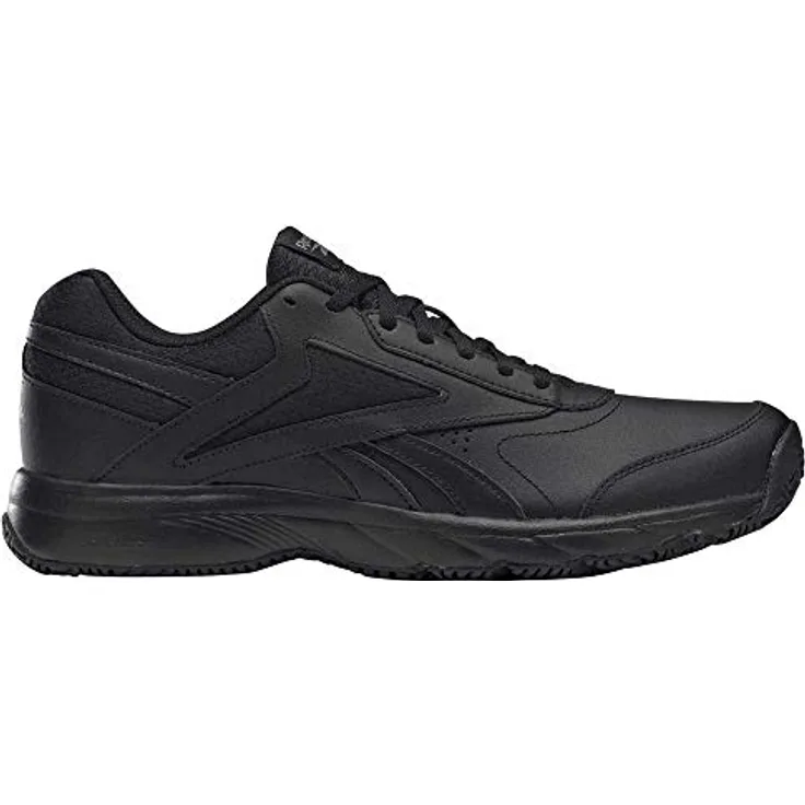 Reebok Work N Cushion, Herren Sneaker aus Leder und Synthetik, schwarz, Größe 11 mit rutschhemmender Außensohle und atmungsaktivem Innenfutter