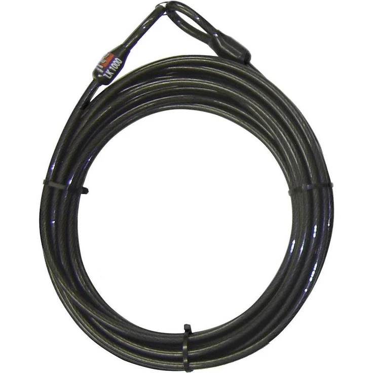 Security Plus Veloschloss, Kunststoffbeschichteter Stahlkabel mit zwei Schlaufen, 10 mm x 10000 mm