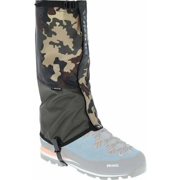 VIKING Kanion 2 Gaiters S, Wasserdichte Gamaschen in Grün mit stabilem Metallkordel und Klettverschluss für Trekkingbedingungen