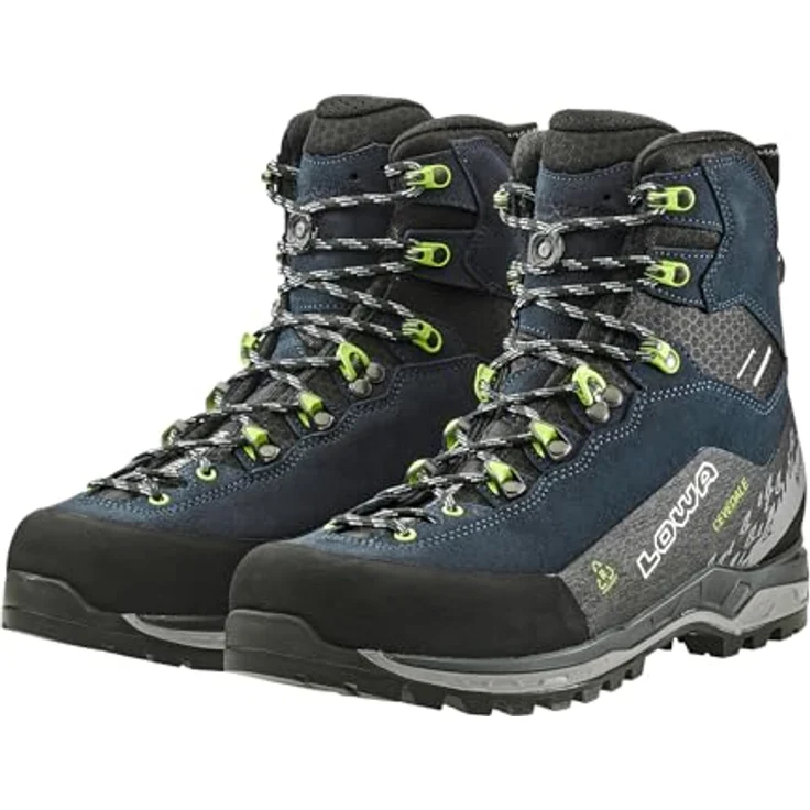LOWA CEVEDALE PRO GTX MID, Wasserdichte Wanderschuhe mit GORE-TEX, Vibram Sohle und Steigeisen-Kompatibilität, navy/limone, 46 – Bild 5