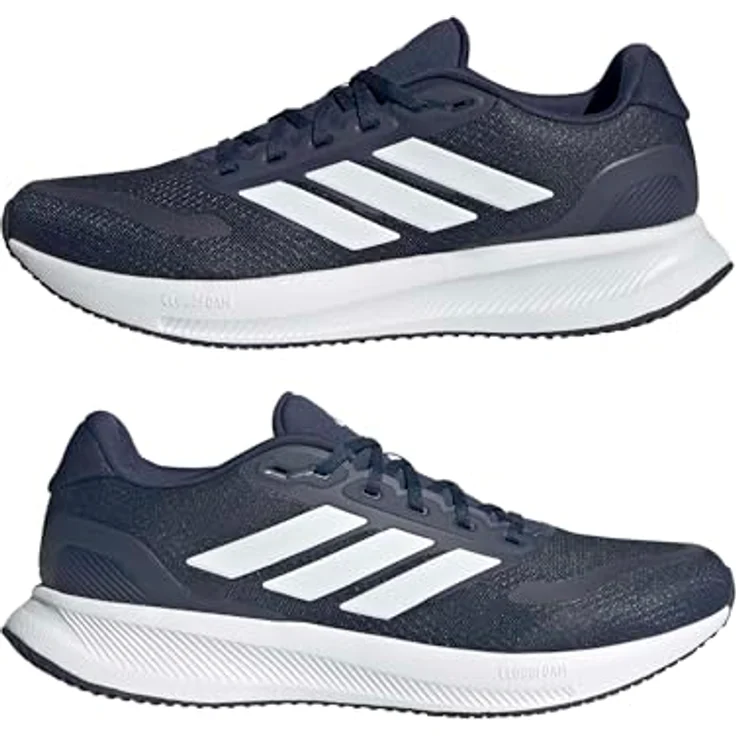 Lotto Runfalcon Laufschuhe, Herren, Atmungsaktives Obermaterial, Leichte EVA-Zwischensohle, Rutschfeste Gummisohle, Verstärkter Fersenbereich, legink/ftwwht/cblack, Größe 42 – Bild 7