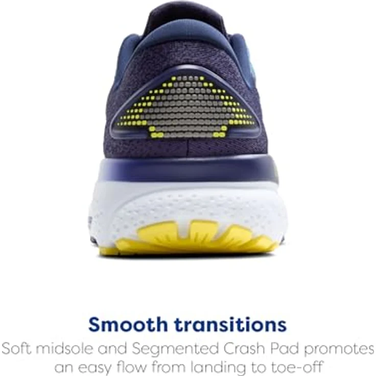 Brooks Ghost 16, Laufschuh für Herren mit softer Dämpfung, optimierter Passform, atmungsaktivem Obermaterial, blau/bonnie blau/gelb, Größe 46 – Bild 3