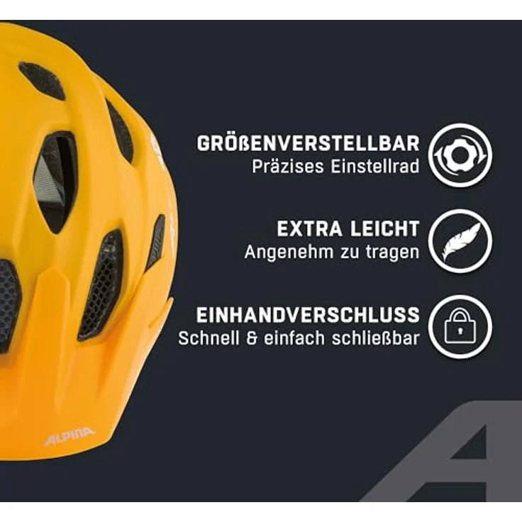 ALPINA SPORTS Carapax, Velohelm (51 - 56 cm) für Kinder, mit optimalem Schutz, leichtem Gewicht und guter Belüftung – Bild 3