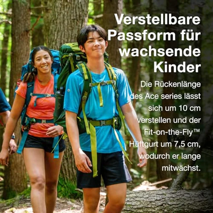 Osprey Ace 65l Junior Backpack One Size, Gepolsterter Rücken und Verstellbare Schultergurte, Schwarz – Bild 5