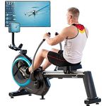 Skandika Rudergerät mit Auslegern Nordlys | Rudermaschine für EIN echtes Rudergefühl, Kinomap App kompatibel, kugelgelagerte Schwenkarme, klappbar, Magnetbremse, Tablethalter, 16 Stufen, 21 Programme