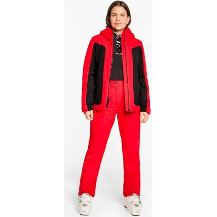 Ziener Damen Skijacke Tarla-z Jacket Lady, wind- und wasserdicht, rot, Größe 36, Aquashield®-Membran, atmungsaktiv, mit Schneefang und verstellbarer Kapuze – Bild 5