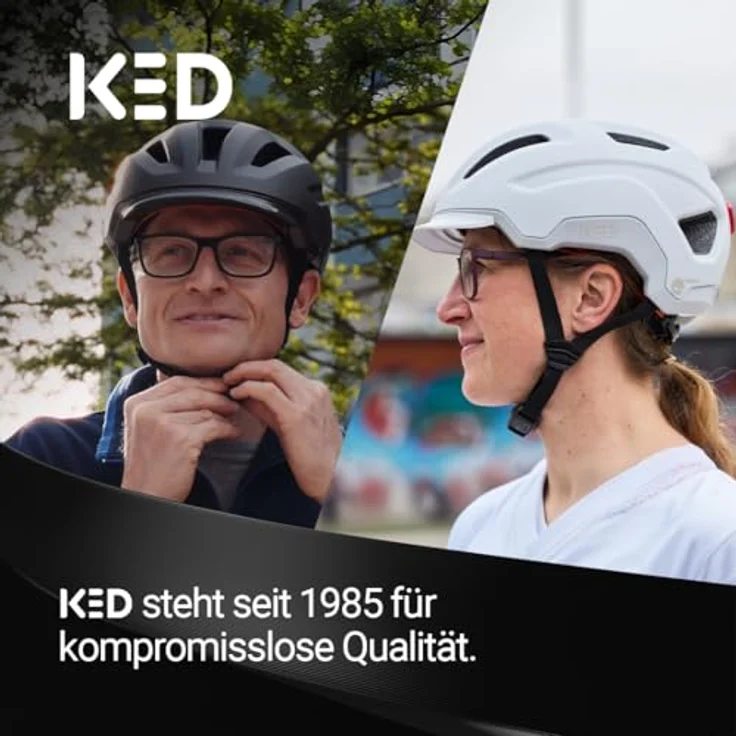 KED Pedalon E-Bike Pedelechelm, Cityhelm mit LED-Rücklicht, NTA8776 Zertifizierung, weiß, Größe L – Bild 6