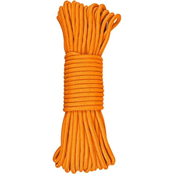 normani Polypropylen-Seil, belastbar bis 250 kg, 5mm/60m, orange, abriebfest und wasserabweisend – Bild 2