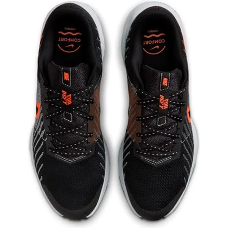 Nike Run Defy Herren Laufschuhe, atmungsaktiv mit flexibler Dämpfung und trittsicherer Gummisohle, schwarz – Bild 5