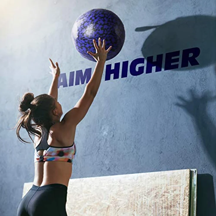 Yes4All XBBH Medizinball Wall Ball 6.8 kg Gewichtsball Weicher aus Leder für Ganzkörpertraining und Kraftübungen – Bild 5