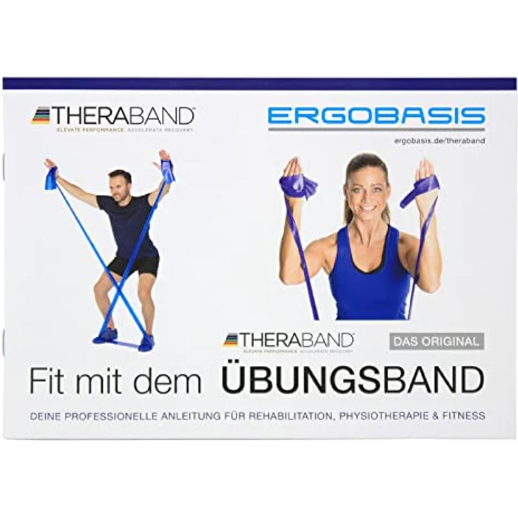 THERABAND Original Übungsband, Widerstandsband in Rot, 2,5m für flexibles Training überall – Bild 4