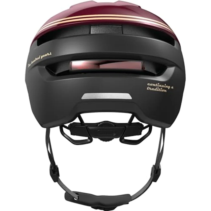 ABUS Purl-Y ACE NTA-Schutzhelm mit LED-Licht für E-Bike und S-Pedelec, 100 Jahre Edition, rot, Größe S – Bild 3